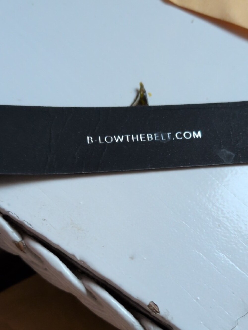 NWT! B-Low the Belt Beige Fringed Wide Waist Belt with Gold Buckle - Picture 10 of 10